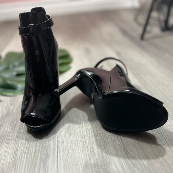 Michael Kors Lawson Open Toe Ankle Boot Patent Leather ✨brand new✨No box - Picture 7 of 12
